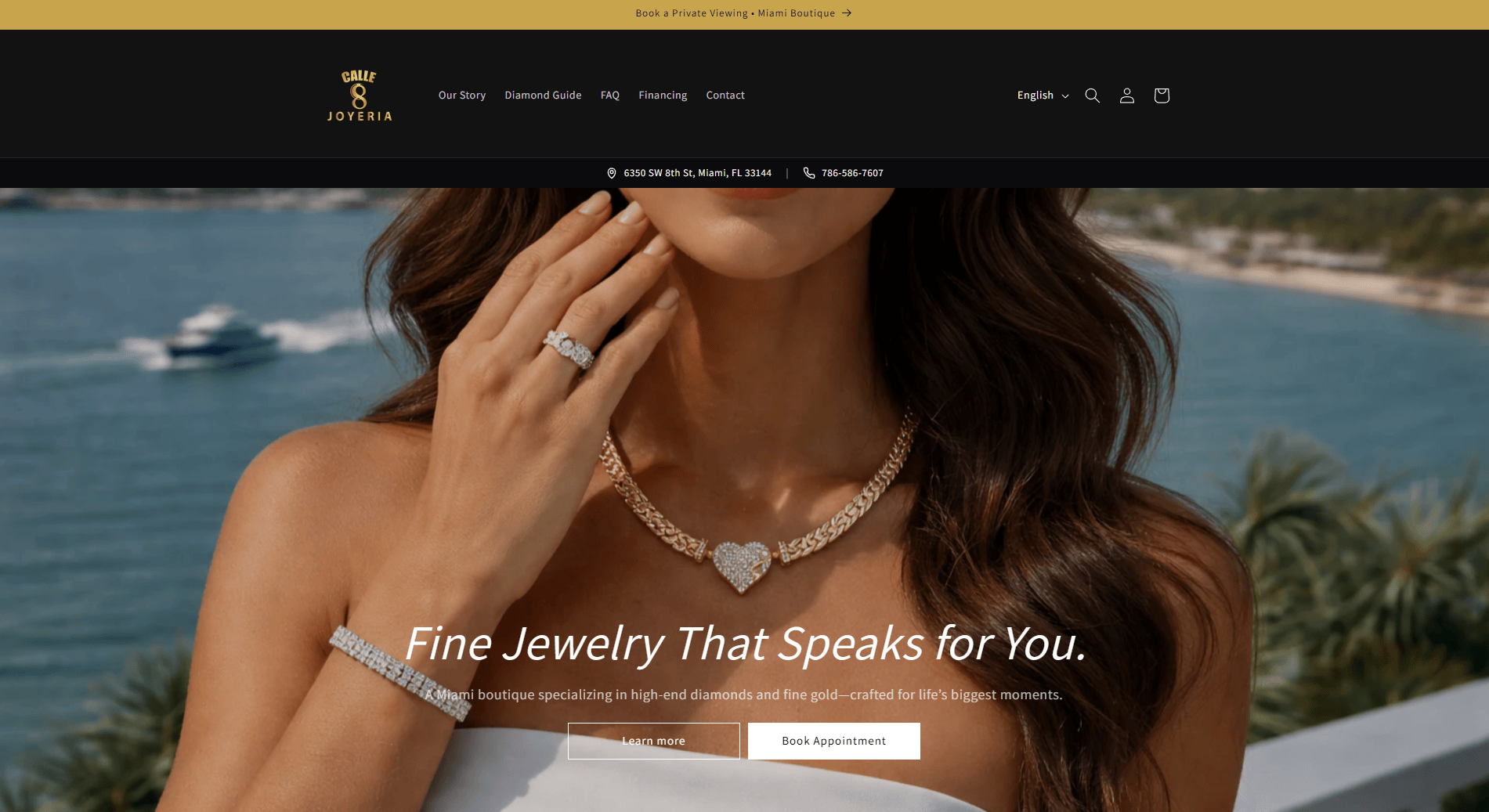 Calle 8 Joyeria product photo — jewelry photography edited by Chosen6 Digital Agency