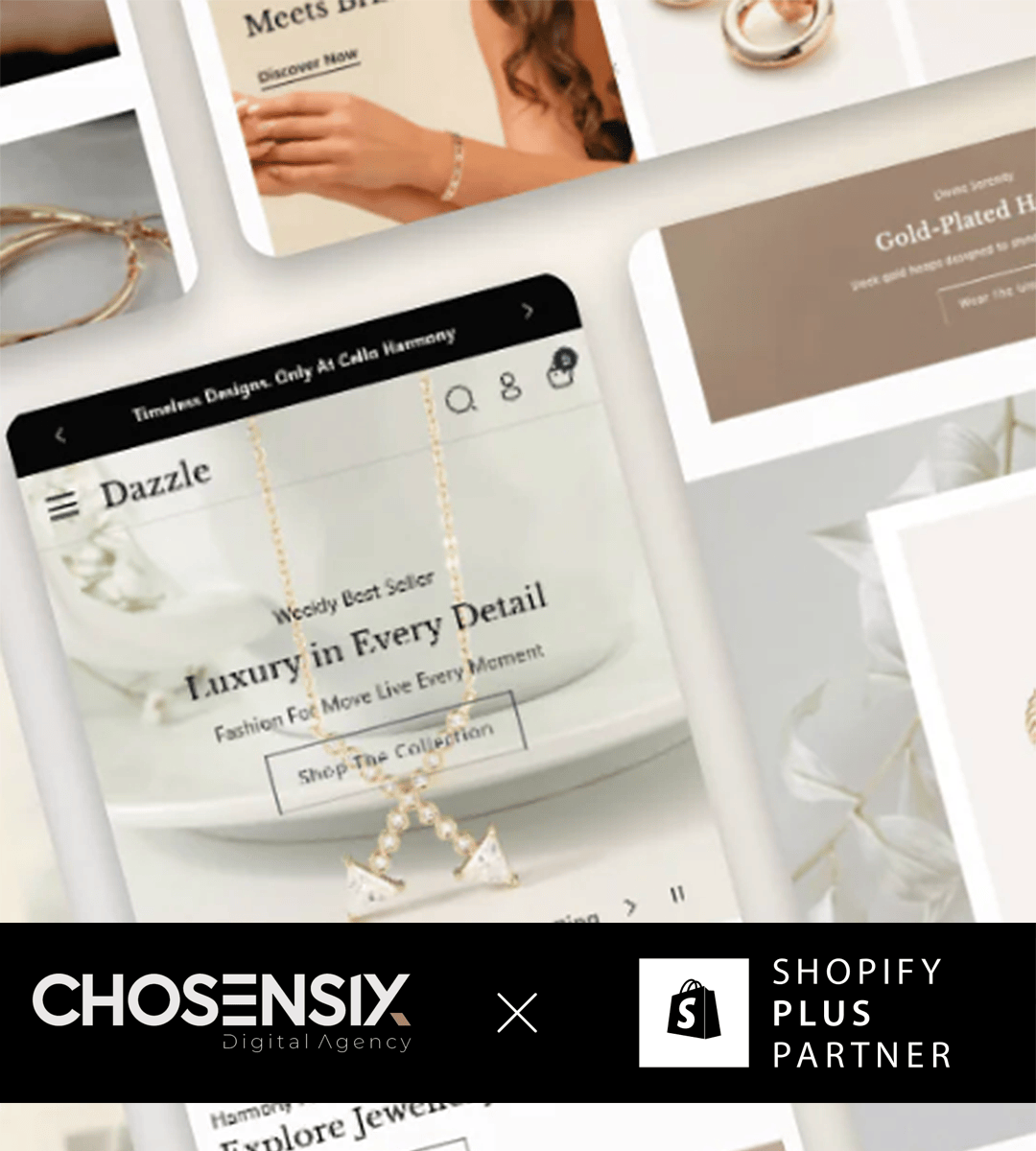 Shopify jewelry store web design and development service — Chosen6 Digital Agency